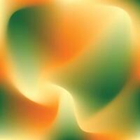 An abstract green and orange background with a swirl vector