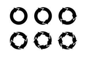 Circular cycle arrows for diagram. Round infographic with sections. Set of rotating rings with sequence for presentation. Illustration isolated on white background. vector