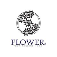 Elegant Floral Logo with Blooming Petals and Nature Style vector
