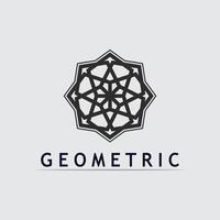 Circular Geometric Logo Illustration with Abstract Shapes for Branding vector