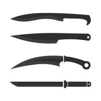 Sword Blade Icon with Minimalist Sharp Edge vector