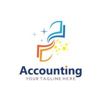 Simple Accounting Icon Logo with Graph and Report Elements vector