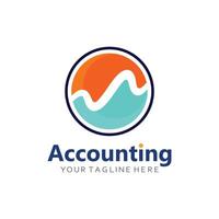 Simple Accountant Icon Logo with Notebook and Budgeting Tools vector