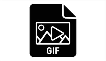 GIF File Format Icon for Animated Image and Multimedia Content vector