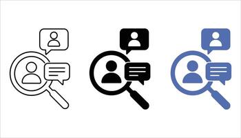 User Review and Feedback Icon Customer Rating and Testimonial Concept in Chat Bubbles vector