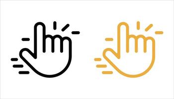 Click Hand Icon Tap Gesture Symbol for UI, Mobile Apps, and Web Interaction Design vector