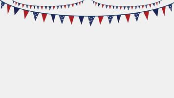 Empty banner with American patriotic bunting perfect for 4th of July message vector