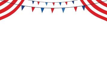 Bunting and Red Stripes for Independence Event Background vector