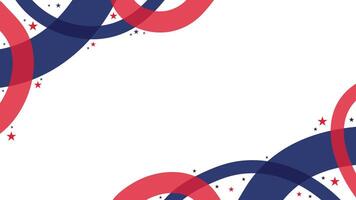 Patriotic Circular Frame of 4th of July Elements on White Background vector