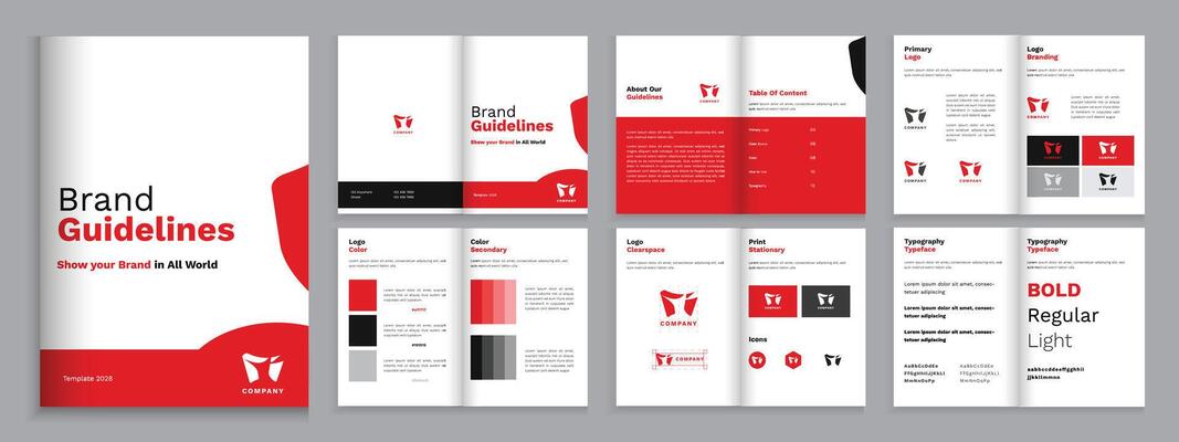 Brand Guideline design, identity Template
