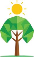 Tree Design Idea With Natural Elements And Artistic Style vector