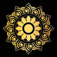 Golden Mandala Design Idea With Luxurious Artistic Pattern And Creative Concept vector