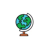 Standing World Globe For Explorers vector