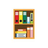 A Tiny Rainbow Shelf Packed With Work vector