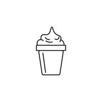 Vanilla Soft Serve Ice Cream Cup vector