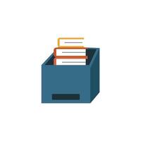 Deep Blue File Box Drawer vector
