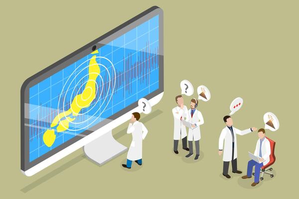 3D Isometric Flat Conceptual Illustration of Seismograph, Seismology Research Data