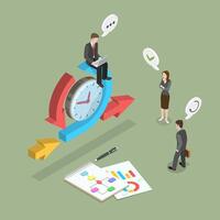 3D Isometric Flat Conceptual Illustration of Agile Management, Scrum Process vector