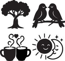 Dynamic Black Design Elements vector