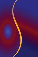 A glowing golden curve flows across a vibrant red-blue gradient background vector