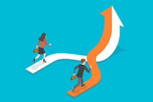 3D Isometric Flat Conceptual Illustration of Collaborative Synergy, Business Alliance vector