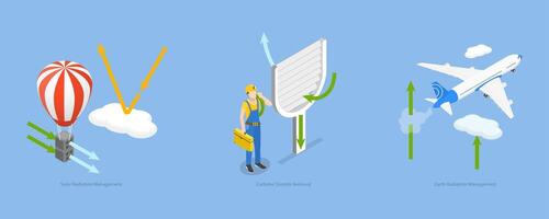 3D Isometric Flat Conceptual Illustration of Geo Engineering, Educational Diagram vector