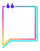 Gradient quote box with quotation marks waiting to be filled with inspiring and motivational messages, perfect for creating engaging social media content vector