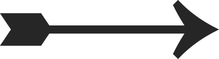 Simple black arrow pointing to the right, useful for indicating direction, progress, or movement in presentations, infographics, and web design vector