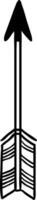 Simple upward arrow featuring striped fletching, representing progress, direction, and the achievement of goals and objectives while inspiring motivation and ambition for success vector