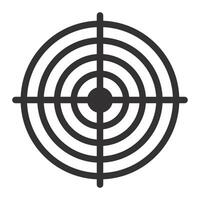 Target icon represents focus, accuracy, precision, goal, objective, challenge, symbol, aiming for success, hitting the mark, achieving a goal, and aiming for the center vector