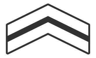 Two black and white upward chevrons forming an arrow pointing upward, representing themes of progress, growth, and a positive trend in various fields like business and finance vector