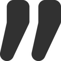 Quotation marks encompassing text, signifying a direct quote, used in writing and literature to attribute words to a specific source, enhancing clarity and credibility vector