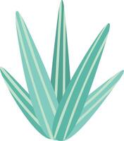Stylized succulent plant featuring long, pointed, striped leaves in a symmetrical arrangement, creating a visually appealing design with a touch of modern aesthetics vector