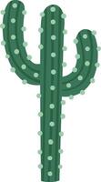 Saguaro cactus with its characteristic arms growing in the desert under the scorching sun, a symbol of resilience and adaptation to arid environments vector