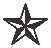 Five pointed star shining bright, a symbol of excellence and achievement, representing success, quality, and top performance in a minimalist graphic design vector