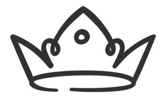 Simple, hand drawn crown symbolizing royalty, leadership, achievement, and power, suitable for various design projects related to monarchy, business, or personal branding vector