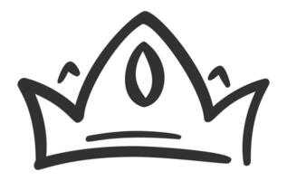 Simple, hand drawn crown representing royalty, power, and authority, suitable various design projects related to monarchy, leadership, or achievement vector