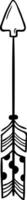 Simple yet impactful, upward pointing arrow with dotted fletching conveys concepts of direction, motivation, progress, and achievement, suitable for various design applications vector