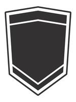 Minimalist shield icon symbolizing safety, defense, and online security, ideal for representing data protection, privacy, and cybersecurity concepts vector