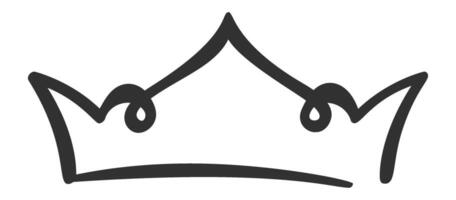 Hand drawn crown representing royalty and authority, embodying leadership, achievement, and success. Perfect for enhancing various design projects with a touch of elegance vector