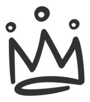 Simple, hand drawn crown representing royalty, power, authority, suitable for various design projects related to monarchy, leadership, or achievement vector