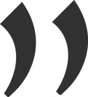 Opening double quotes punctuation mark isolated on a clean white background, representing citations or direct speech in written language, emphasizing dialogue and expression vector