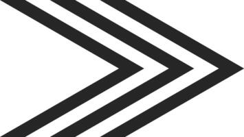 Three black arrows are pointing to the right on a white background, creating a dynamic visual representation of forward momentum, progress, and direction vector