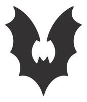 Dark gray bat silhouette spreading its wings, creating a spooky and mysterious atmosphere, ideal for Halloween projects or any design needing a touch of darkness vector