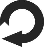 Continuous loop arrow rotating counterclockwise, symbolizing repetition, loop actions, and infinite processes in a dynamic and visually engaging way vector