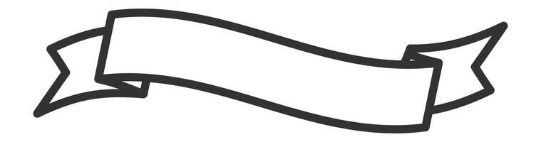Waving ribbon banner featuring a blank space for adding custom text or advertising, perfect for enhancing graphic design projects with a touch of elegance and creativity vector