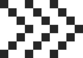 Black squares over a white background creating a pixelated arrow pointing to the right, simple and minimalist design suggesting direction, movement and progress vector