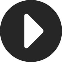 Simple yet effective play button icon conveying the concept of starting or resuming multimedia playback, perfect for user interfaces and online platforms vector