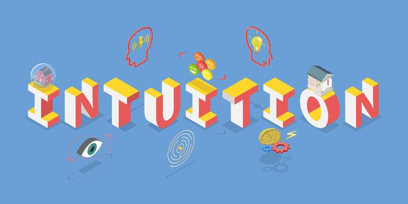 3D Isometric Flat Conceptual Illustration of Intuition, Inner Feelings and Sensations, Unconsciously Decisions Making