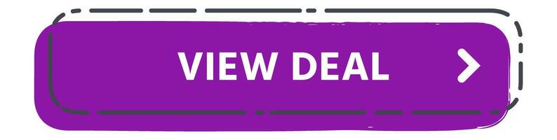 Purple rectangular button with rounded corners, inviting users to view a deal, featuring the text View Deal and a white arrow pointing to the right, suggesting a forward action or progression vector